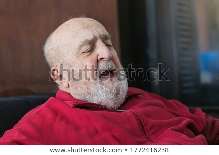 Stock photo: Senior Man Yawning