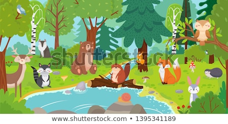 [[stock_photo]]: Foxes In Forest Vector