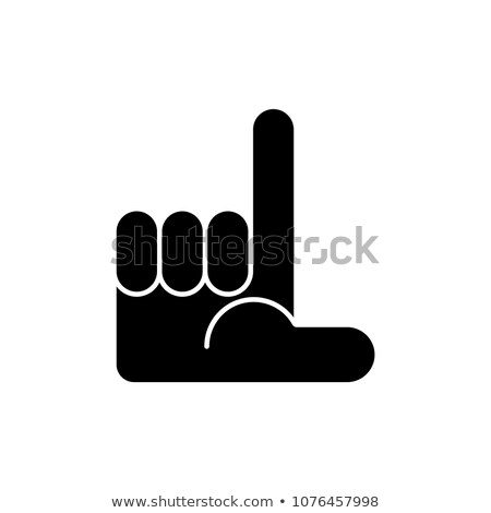 Foto stock: Loser Sign From Fingers Symbol Man Who Is Unlucky