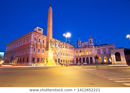 Stock photo: Piazza Di San Giovanni In Laterano In Rome Evening View