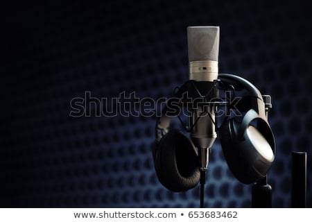 Foto stock: Singing Into A Studio Microphone