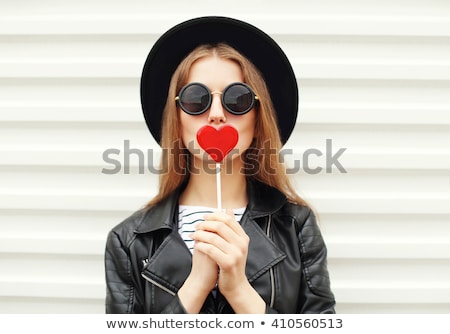 Foto stock: Portrait Of A Young Trendy Woman In Hat Having Fun On The Beach