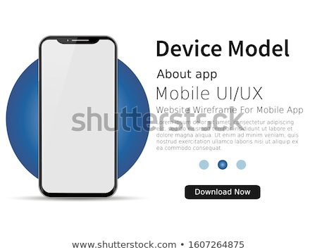 Stock fotó: Smart Phone Blue Vector Icon Designsmart Phone Blue Vector Icon