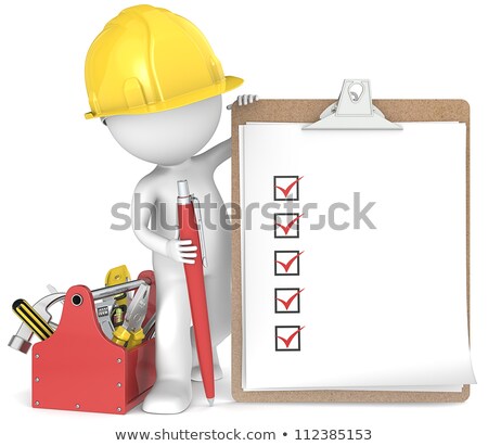 Stockfoto: Clipboard With Industry Services 3d