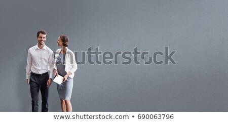 Stock photo: Gray Suit Business Woman All