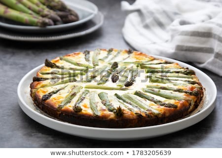 ストックフォト: Open Pie With Asparagus