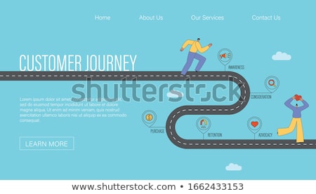 Foto stock: Cycling Experiences Concept Landing Page