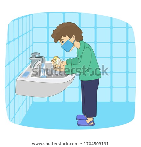 Stockfoto: Man Washing His Hands
