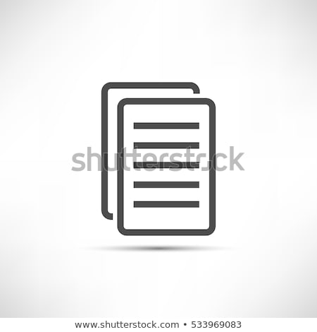 Сток-фото: Printed Sheet In Computer Icon Vector Outline Illustration