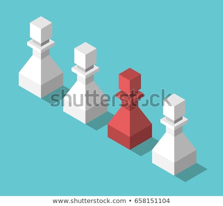 [[stock_photo]]: Different Colored Unique Pawns Isolated