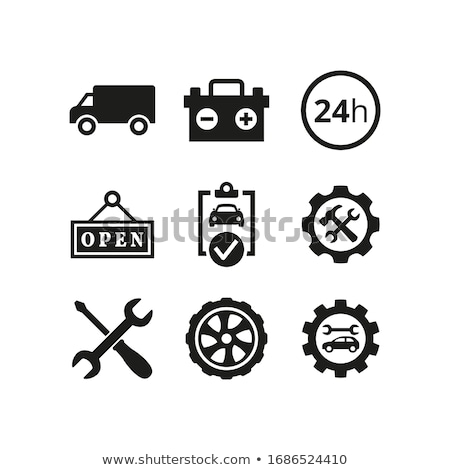 Foto d'archivio: Flat Icons For Auto Repair