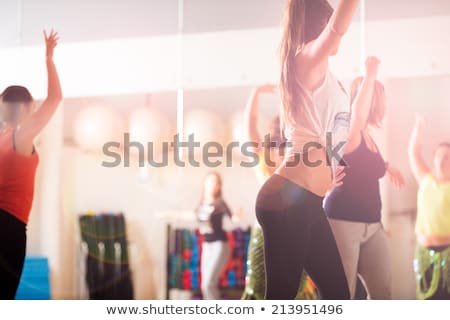 Group Of People Exercising In Dance Studio With Weights Photo stock © nikitabuida