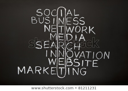 Stock photo: Business Solutions Handwritten By White Chalk On A Blackboard