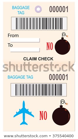 Сток-фото: Baggage Ticket Reminder Ban Explosives