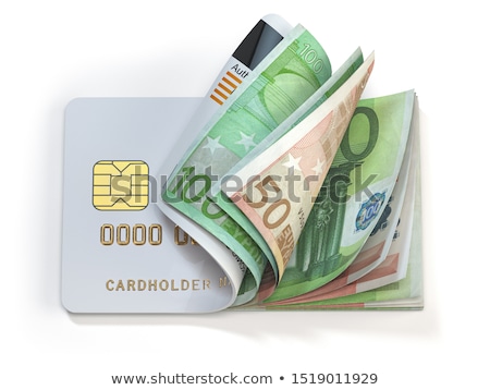Stockfoto: Credit Card And Euro Banknotes