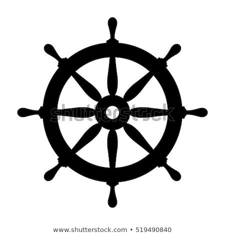 Foto d'archivio: Vector Boat Handwheel Ship Wheel Helm