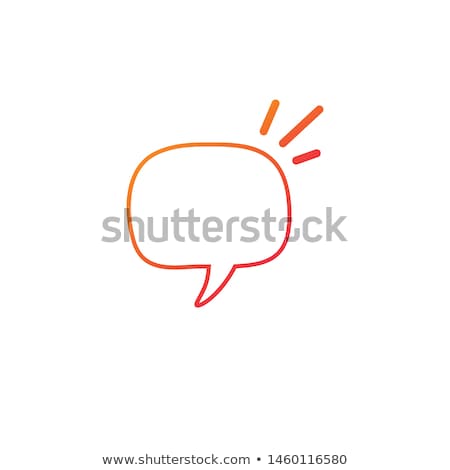 Stock fotó: Linear Hand Drawn Speech Bubble Rectangle Distorted Circle And Square Blank Trendy Shape Vector Il