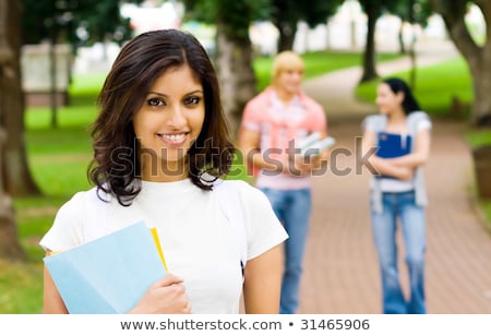 Stockfoto: International Students With Notebooks Outdoors