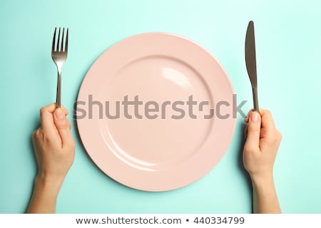 Stock fotó: Empty Plate And Fork