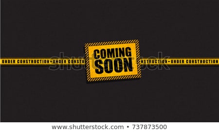 Coming Soon Under Construction Yellow Background Design Stock foto © brainpencil