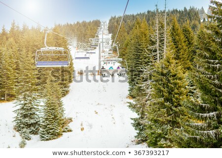 Ski Lift On Nice Winter Day Stockfoto © MilanMarkovic78