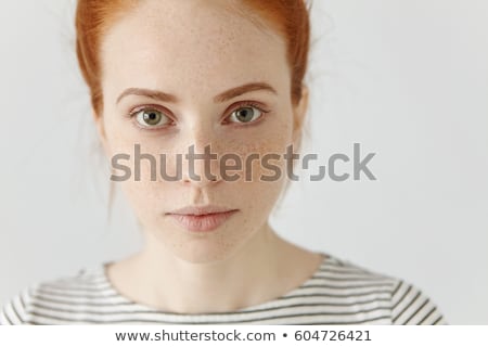 Сток-фото: Portrait Of A Charming Young Girl Close Up In The Studio