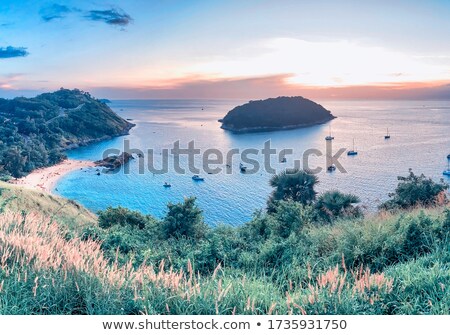 [[stock_photo]]: Panoramic View Of Beautiful Landscape And Windmills Southern Sp