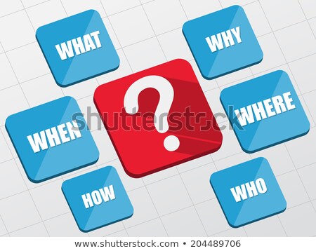 Question Sign Of Red Flat Blocks Stock photo © marinini