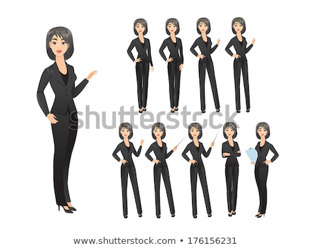 Stock fotó: Businesswoman In Various Poses