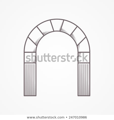 Stok fotoğraf: Flat Line Design Round Arch