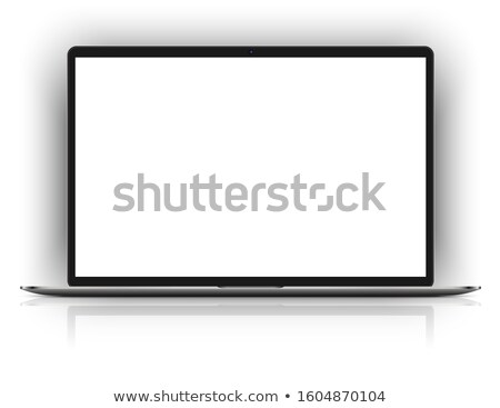 Foto stock: Thin Laptop On White