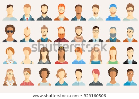 Stockfoto: People Faces Avatars Flat Vector Icons