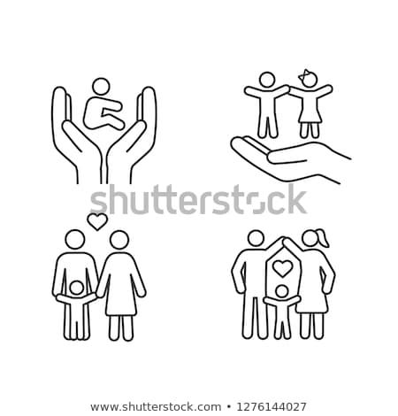 ストックフォト: Child Care Icon Flat Design