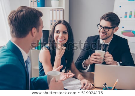 Foto stock: People Are Working Together For Time Management