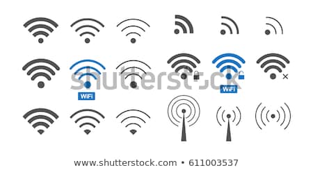 Stock fotó: Set Of Wireless Icons Vector Illustration