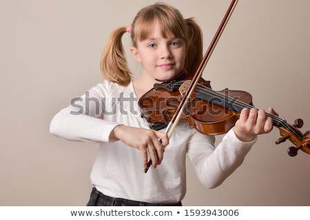 Stock fotó: Girl With Violin