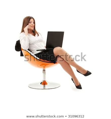 Stockfoto: Nderneemster · Met · Telefoon · Als · Oranje · Voorzitter