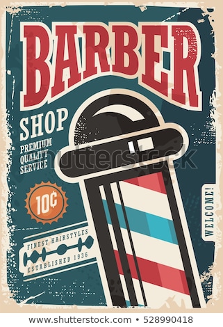 Foto stock: Barber Shop Vintage Poster