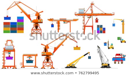 Stockfoto: Tower Cranes In Port