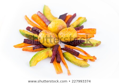 Plate Ful Of Vegetable Cooked Chips Stock foto © Pixachi