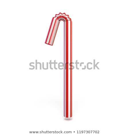 [[stock_photo]]: Drinking Straw Number 1 One 3d