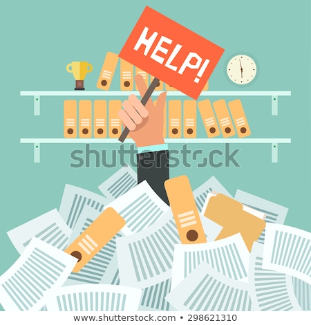 Сток-фото: Stressed Businessman With Papers At Office