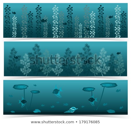 Stok fotoğraf: Set Of Horizontal Banners About Swimming