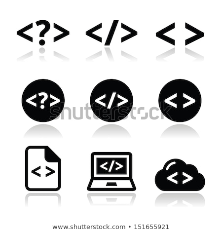 Coding Document Circle Icon Stock foto © RedKoala