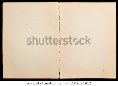 Stockfoto: Antique Book Unfolded Showing Textured Pages