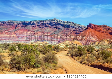 Stok fotoğraf: Red Stripe Rocks Colorado Usa