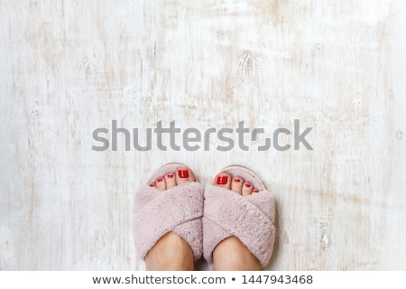 A Pair Of Pink Slippers Stockfoto © TanaCh