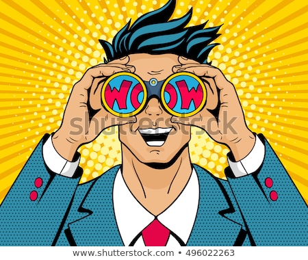 Stock photo: Smiling Businessman Pop Art Style Illustration