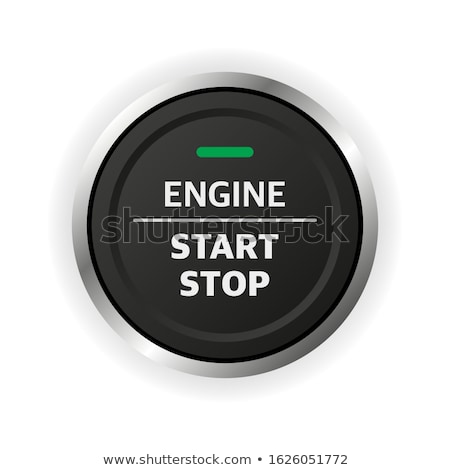 Stockfoto: Shiny Metallic Stop Button
