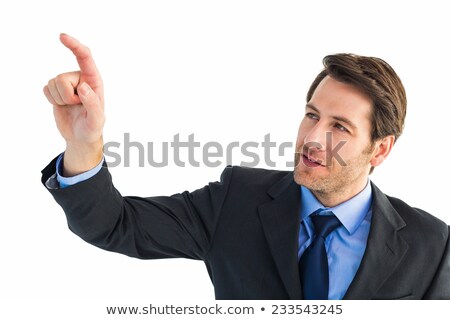 Stock photo: Serious Businessman Pointing At Something